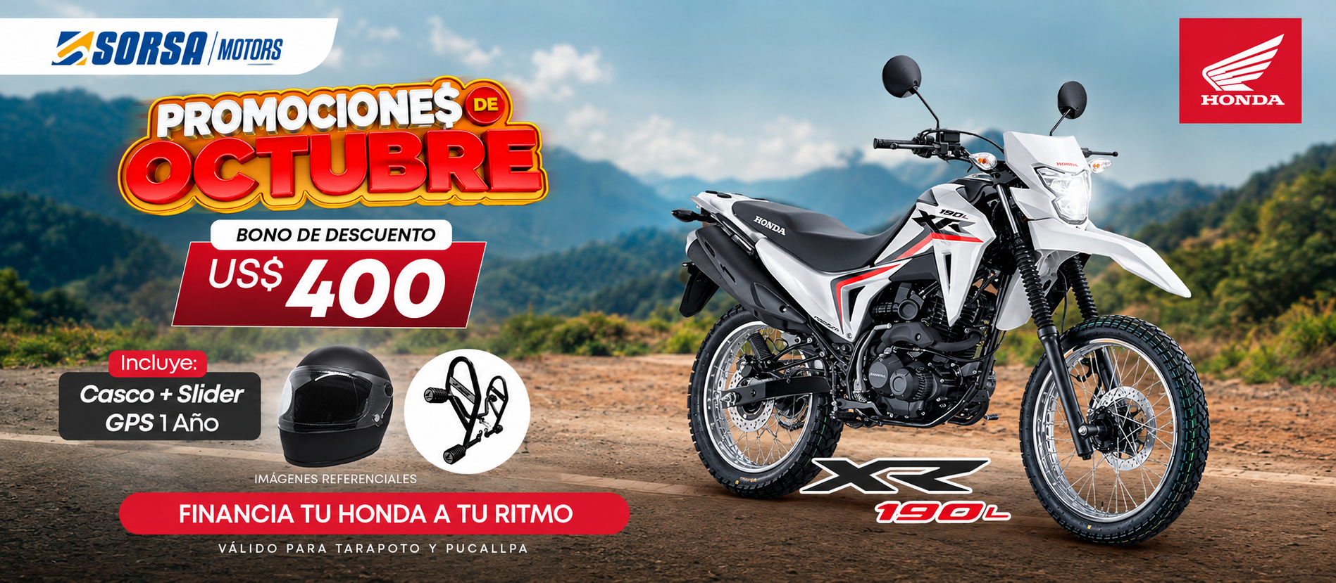 🔥🏍️ ¡PROMOCIONES DE OCTUBRE HONDA! | XR190L